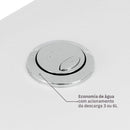 Vaso Sanitário com Caixa Acoplada e Assento Branco Duplo Acionamento 3/6L Saída Vertical Mariana Icasa